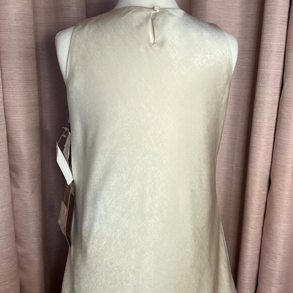 Carole Little Women's Size 14 Ivory A-Line Satin Dress NWT Career Elegant USA - Picture 6 of 14